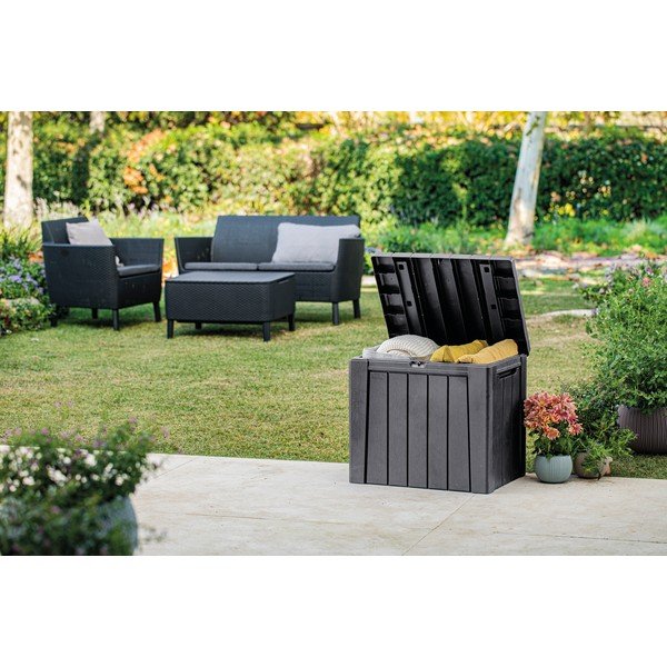 Ciemnoszara plastikowa skrzynia ogrodowa Urban – Keter-image-1