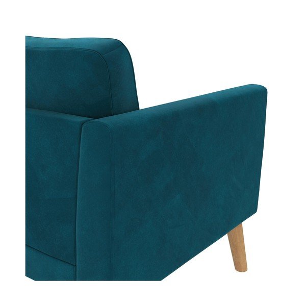 Niebieska aksamitna sofa 192 cm Gloria – Støraa-image-3