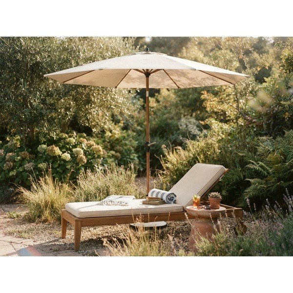 Beżowy parasol ogrodowy ø 300 cm Palinuro – Bizzotto-image-1