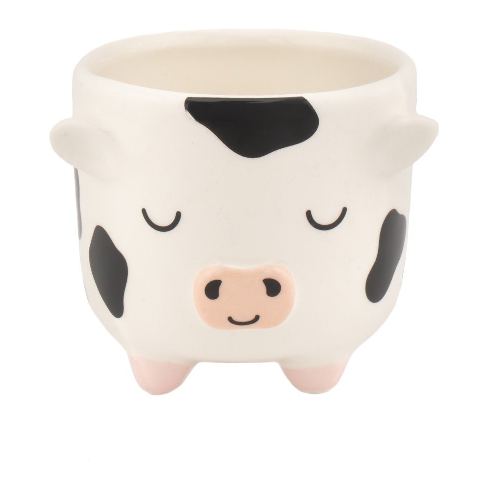 Ceramiczna osłonka na doniczkę ø 7,5 cm Cow – Sass & Belle