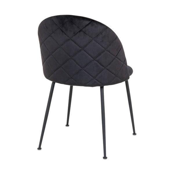 Czarne aksamitne krzesła zestaw 2 szt. Geneve – House Nordic-image-2