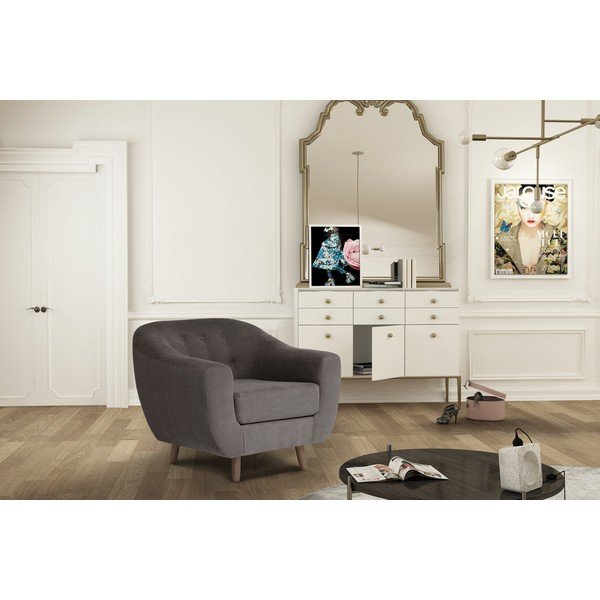 Kasztanowy fotel Jalouse Maison Vicky-image-1