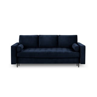 Niebieska aksamitna rozkładana sofa Milo Casa Santo