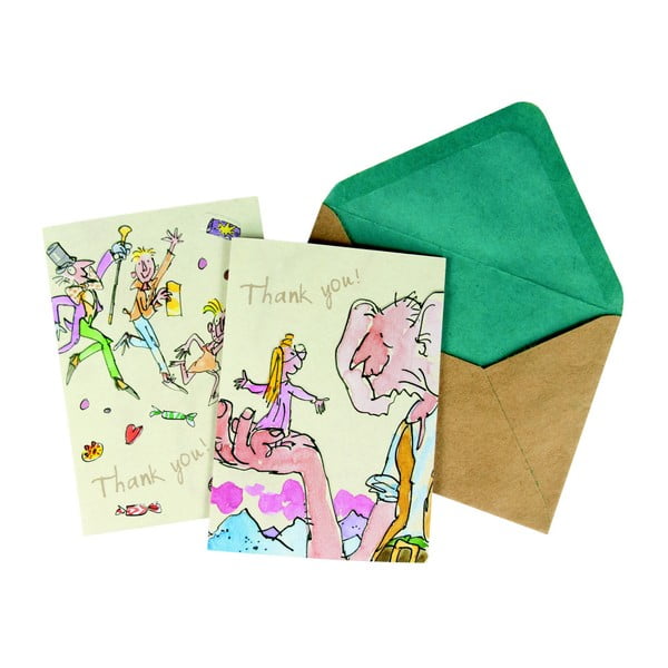 Zestaw 10 kart okolicznościowych w kopercie Roald Dahl by Portico Designs