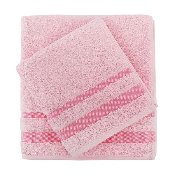 Zestaw różowego ręcznika i ręcznika kąpielowego Serit