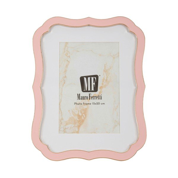 Jasnoróżowa metalowa/szklana ramka stojąca 17x22 cm Margot – Mauro Ferretti-image-2