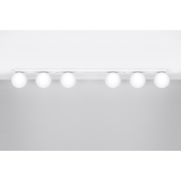 Biała lampa sufitowa ze szklanym kloszem ø 12 cm Umerta – Sollux-image-3