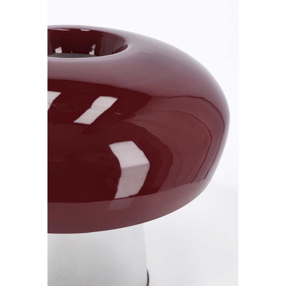 Bordowa metalowa lampa stołowa ze szklanym kloszem (wysokość 35 cm) Clevely – Bizzotto (zdjęcie 3)