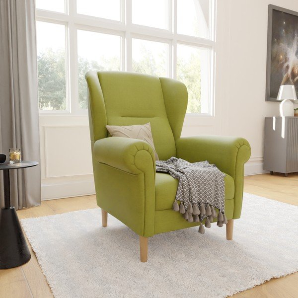 Zielony fotel typu uszak Swan – Ropez-image-3