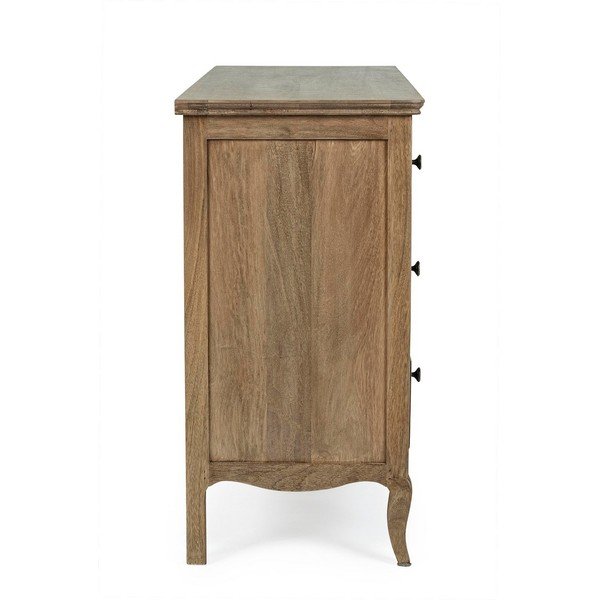 Komoda z litego drewna mango w ciemnym naturalnym kolorze 125x80x42 cm Domitille – Bizzotto-image-3