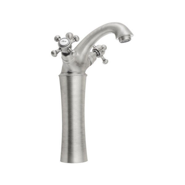 Bateria umywalkowa stojąca w kolorze matowego srebra Antea – Sapho