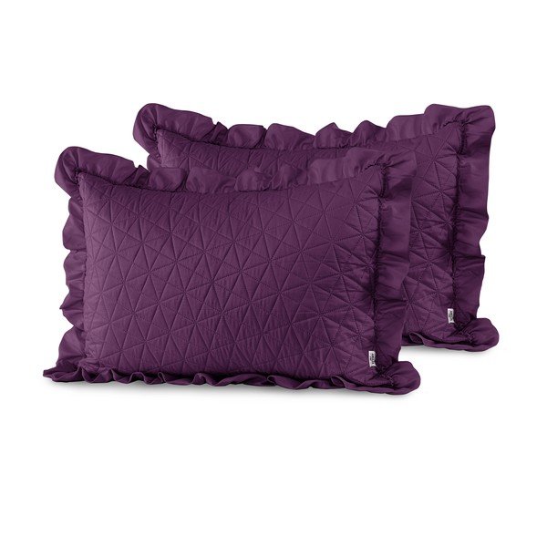 Zestaw 2 fioletowych poszewek na poduszki AmeliaHome Tilia, 70x50 cm-image-1