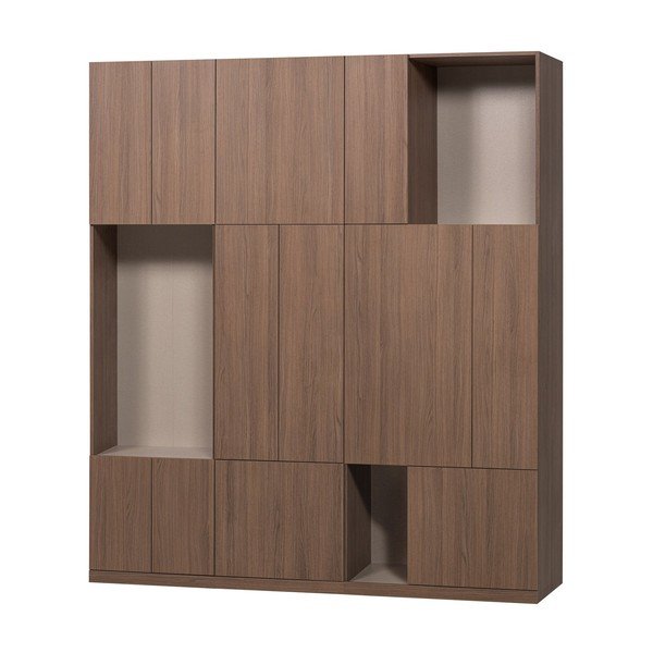 Szafka modułowa w ciemnym naturalnym kolorze 188x215 cm Build – WOOOD-image-3
