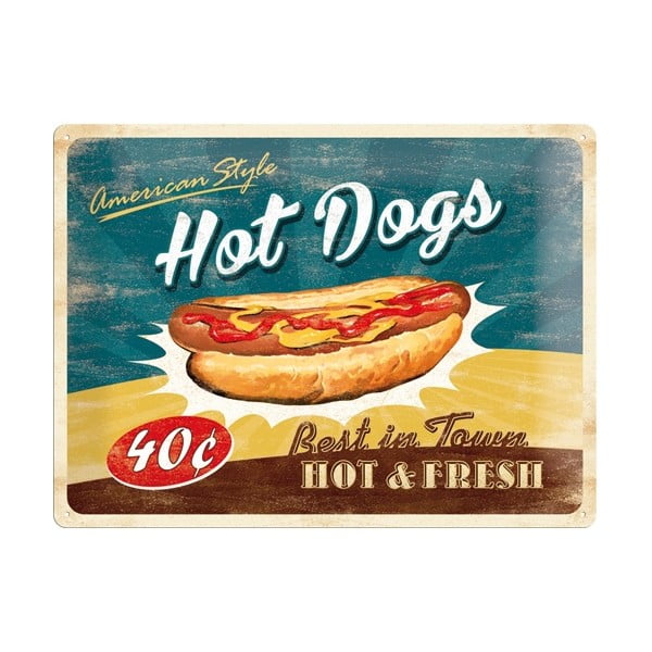 Blaszana tablica Hot Dog, 30x40 cm