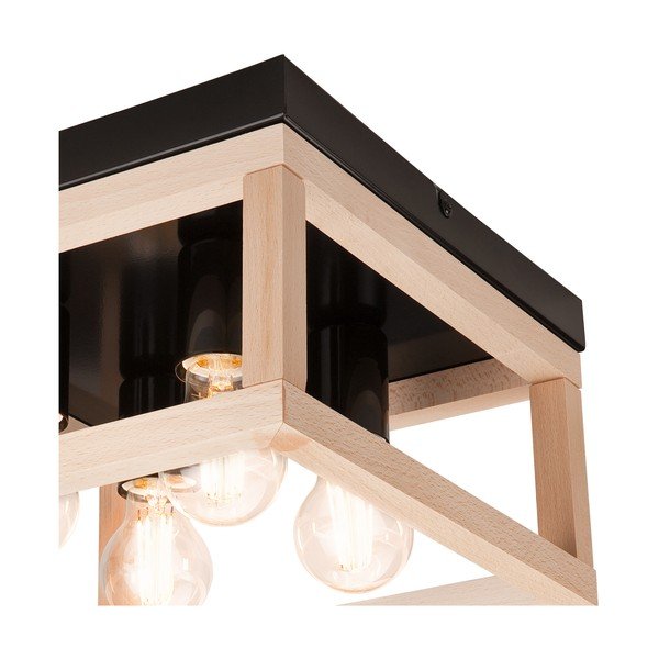 Czarno-naturalna lampa sufitowa 30x30 cm Villy – LAMKUR-image-4