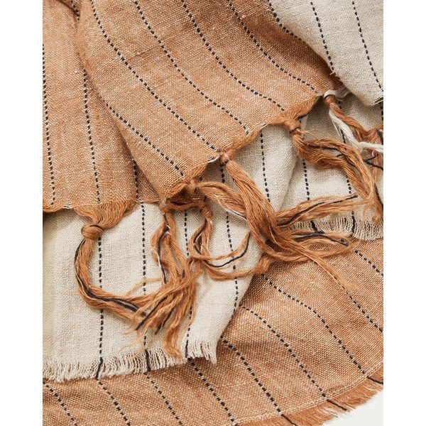 Lniany koc 130x170 cm Sunig – Kave Home-image-1