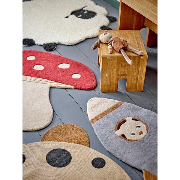 Biały wełniany dywan dziecięcy ø 84 cm Dolly – Bloomingville Mini-image-2