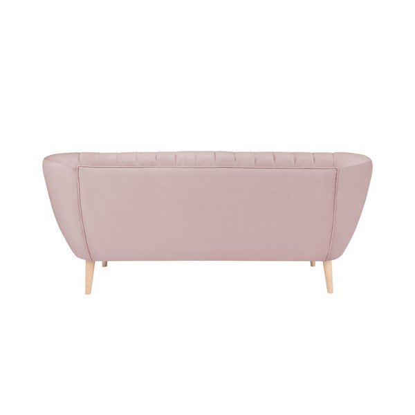 Różowa sofa 3-osobowa Micadoni Home Vincente-image-3