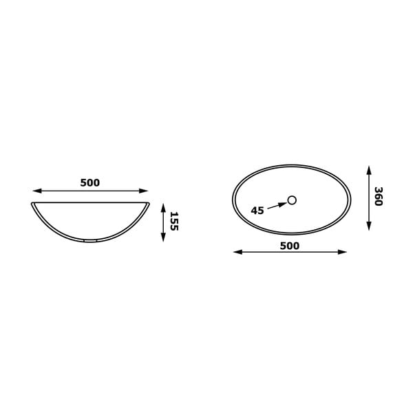Szklana umywalka 50x36 cm Purus – Sapho-image-4