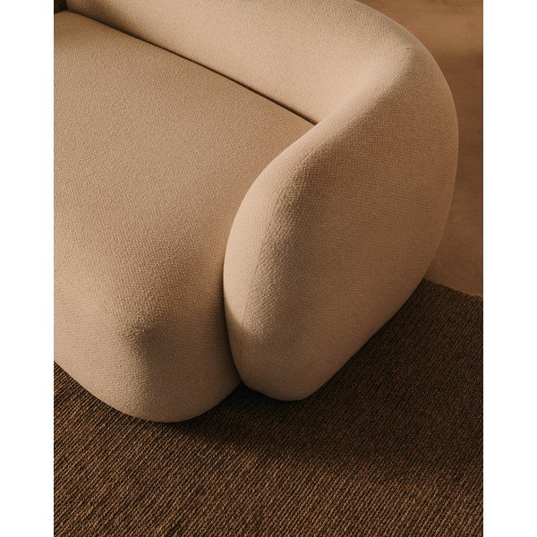Kremowy narożnik z tkaniny szenilowej (lewostronny/z szezlongiem) Martina – Kave Home-image-4