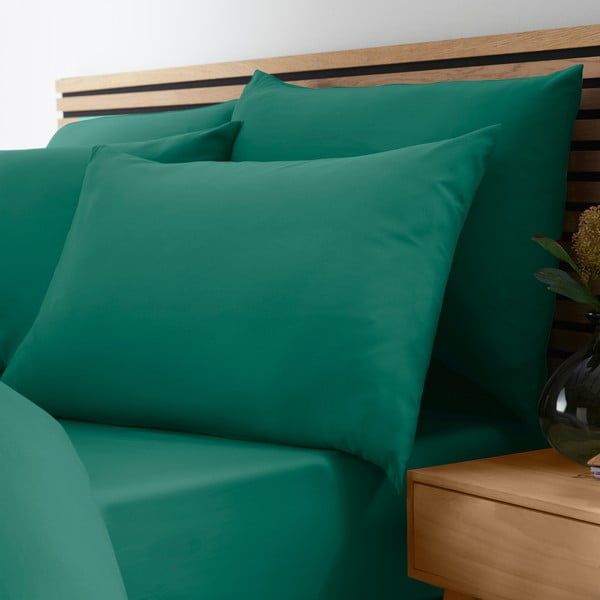 Zielononiebieskie prześcieradło z gumką 90x190 cm So Soft Non-Iron – Catherine Lansfield-image-1