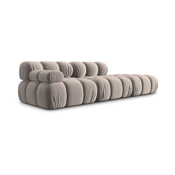 Jasnobrązowa aksamitna sofa modułowa 282 cm Bellis – Micadoni -image-3
