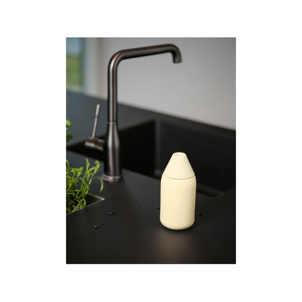 Jasnożółty silikonowy dozownik do mydła 300 ml Singles – Zone-image-3