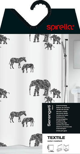 Zasłona prysznicowa 180x200 cm Serengeti – Spirella (zdjęcie 5)