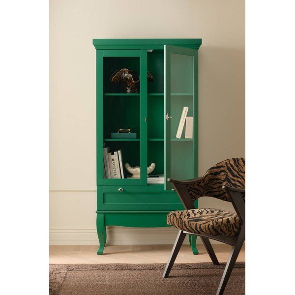 Zielona witryna z płyty MDF wisząca 85x170,5x35 cm Prato – Ellos Home-image-1