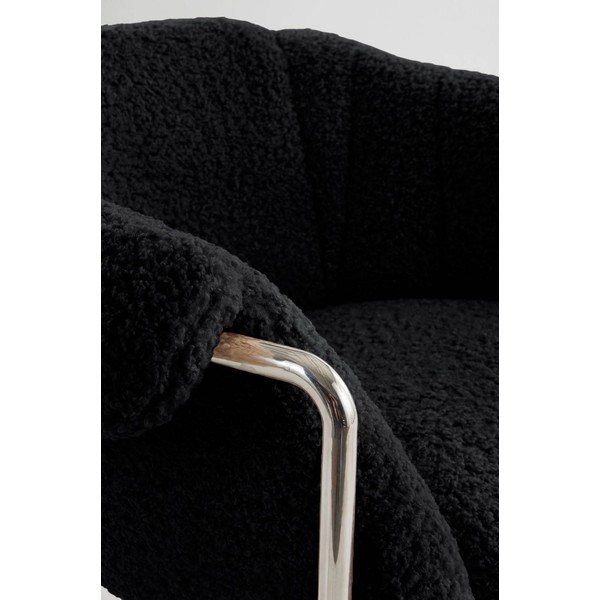 Czarny fotel z imitacji futra Manitoba – Jotex-image-4