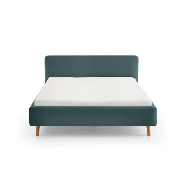 Niebieskie tapicerowane łóżko dwuosobowe bez stelaża 180x200 cm Mattis – Meise Möbel-image-4