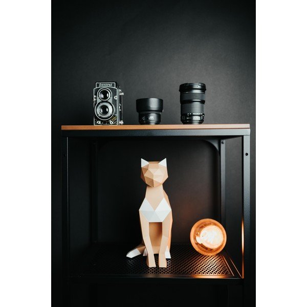 Kreatywny zestaw do złożenia figurki z papieru Papertime Brązowy Kot-image-3