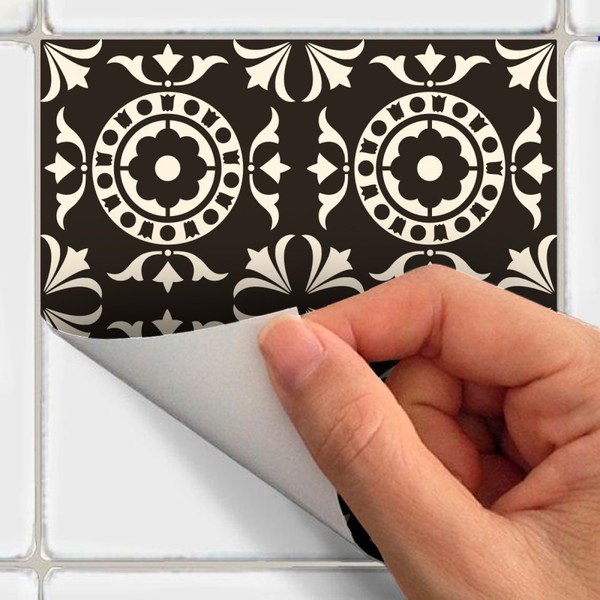 Zestaw 9 naklejek ściennych Ambiance Wall Decal Tiles Azulejos Pompei, 20x20 cm-image-2