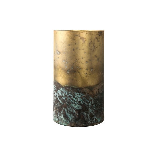 Zielono-złoty wazon Canett Liam, 23 cm