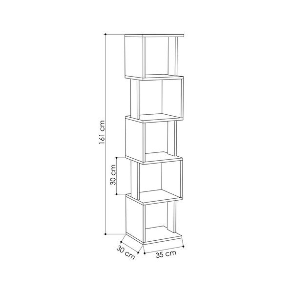Biało-antracytowa biblioteczka Piri White Anthracite-image-2