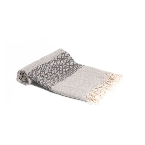 Ręcznik hammam z ręcznie tkanej bawełny ZFK Asgeir, 180x95 cm