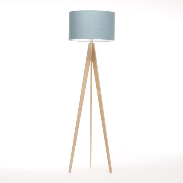 Niebiesko-szara lampa stojąca 4room Artist, brzoza, 150 cm