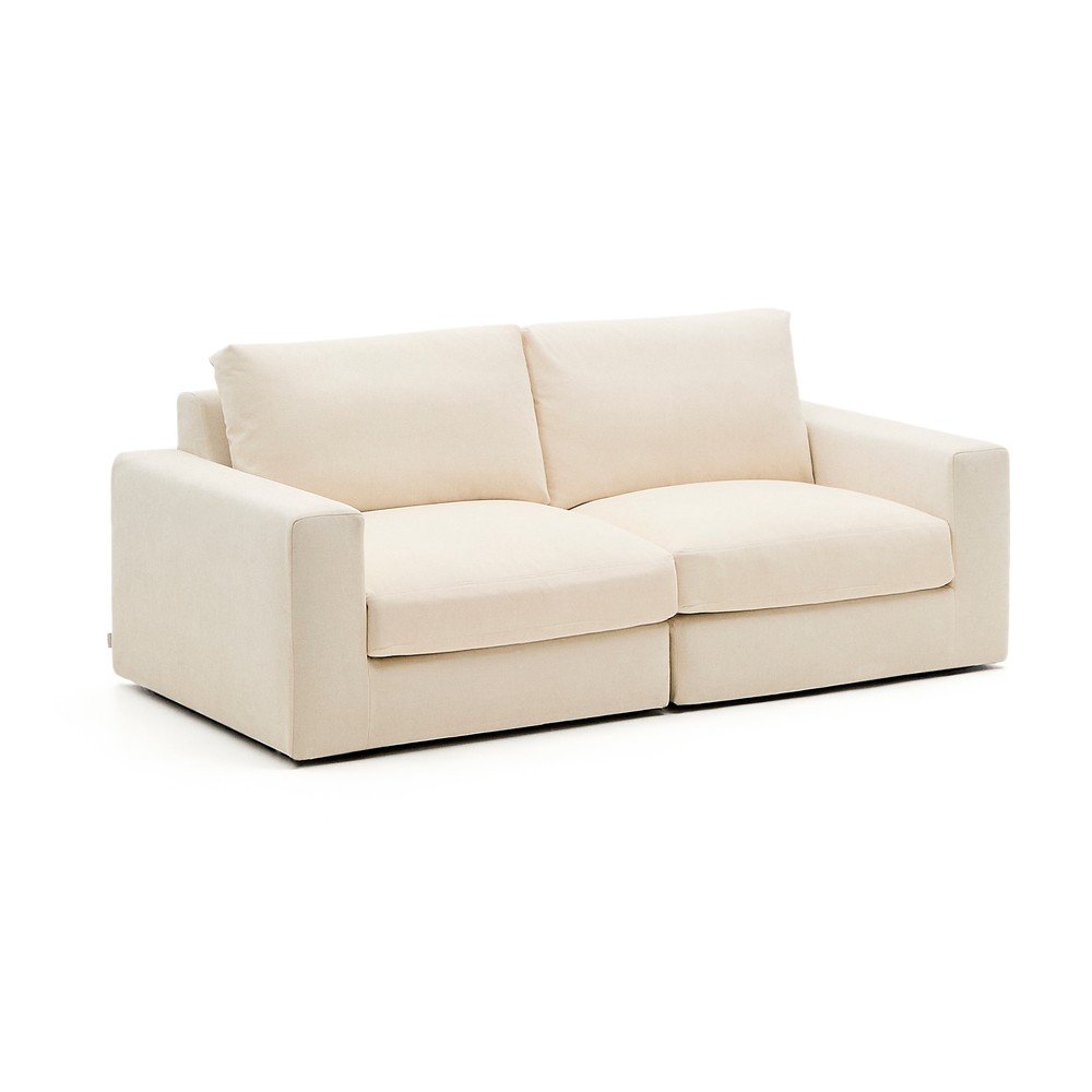 Beżowa sofa z tkaniny szenilowej 220 cm Alea – Kave Home (zdjęcie 4)