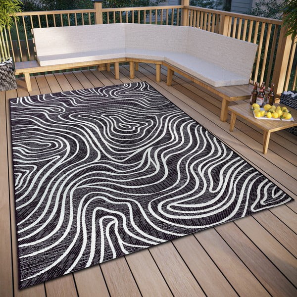 Antracytowy dywan odpowiedni na zewnątrz 194x290 cm – Elle Decoration-image-1