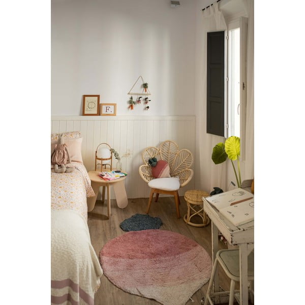 Różowy bawełniany dywan dziecięcy tkany ręcznie odpowiedni do prania 100x150 cm Ramona the Radish – Lorena Canals-image-4