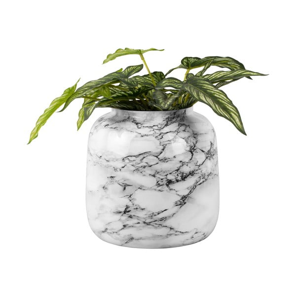 Biało-czarny żelazny wazon PT LIVING Marble, wys. 12,5 cm-image-2