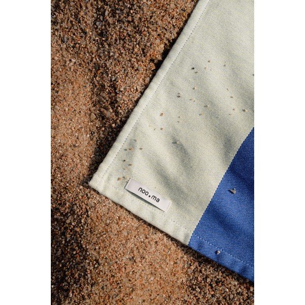 Jasnożółty/niebieski bawełniany ręcznik plażowy 100x160 cm Su – noo.ma-image-3