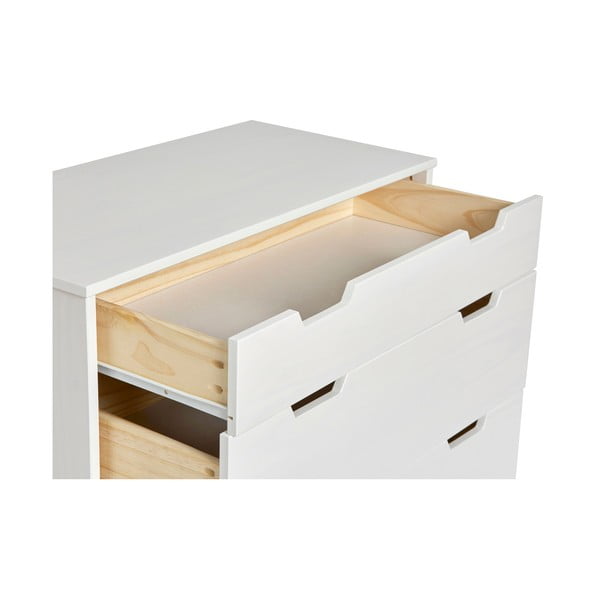 Biała komoda z litego drewna sosnowego Marckeric Baku, szer. 80 cm-image-4