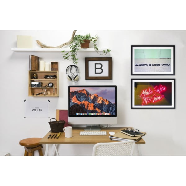 Plakat w ramie z wierzby afrykańskiej Really Nice Things Salsa Not War, 40x30 cm-image-1