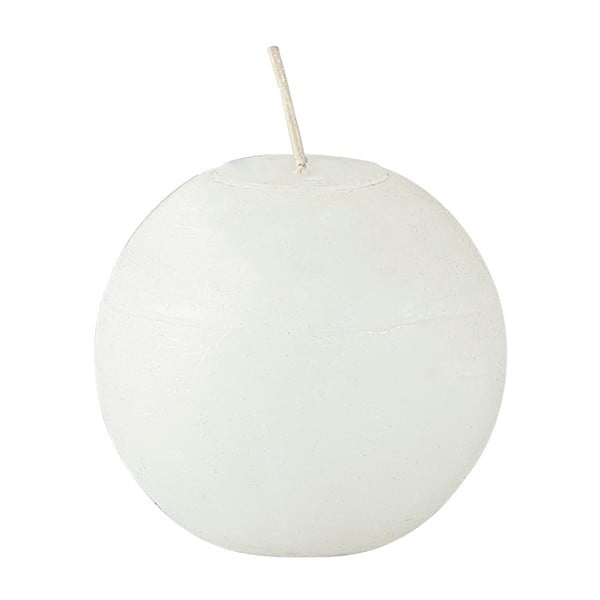 Biała świeczka KJ Collection Ball, ⌀ 8x7,5 cm