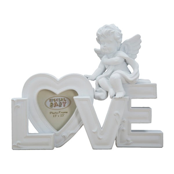 Biała ramka na zdjęcie o wymiarach 5x5 cm Mauro Ferretti Baby Love
