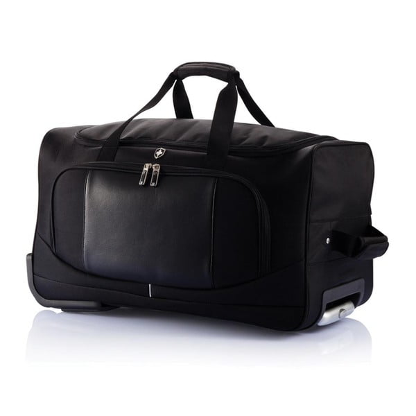 Czarna torba podróżna na kółkach XD Design