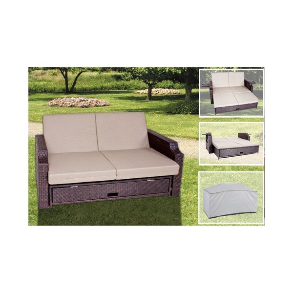 Ogrodowa sofa rozkładana ze schowkiem ADDU Monaco-image-4