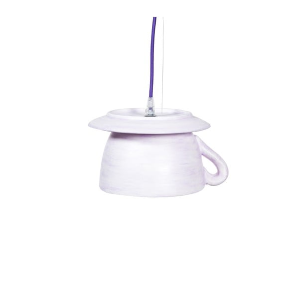 Jasnofioletowa ceramiczna lampa wisząca Creative Lightings Coffee Time