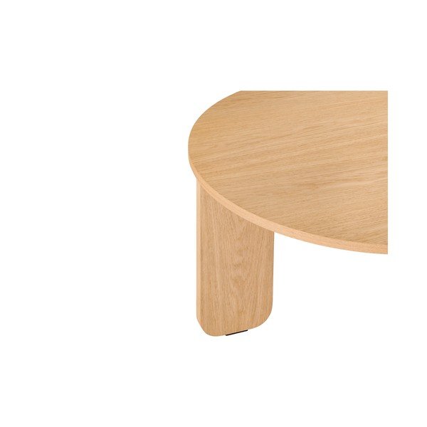 Okrągły stolik z blatem w dekorze dębu w naturalnym kolorze ø 75 cm Kuvu – noo.ma-image-3